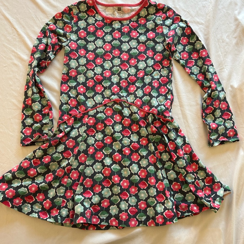 Tea Collection Pink, Blue, and Green Fit and Flare Dress